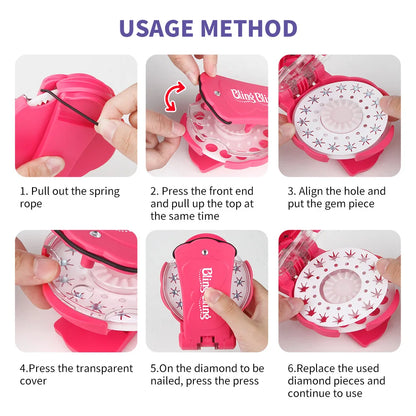 Diamonds Bling Glitter Hair Magic Jewel Clamp Set