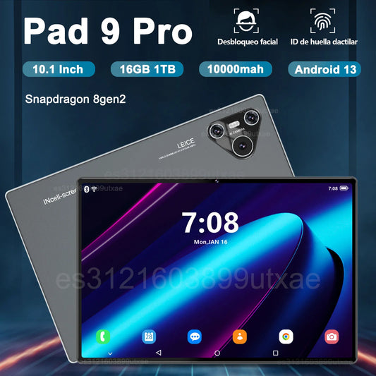 Original Pad 9 Pro Tablet 10.1 inch Android 13 16GB+1024GB