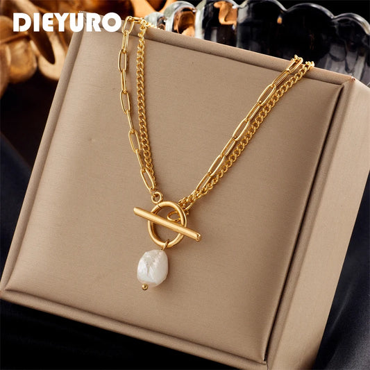 Large Pearl Pendant Necklace