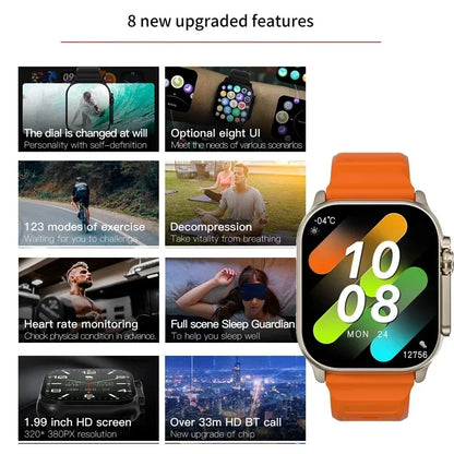 Ultra Smart Watch, Touch Screen, Health Monitor