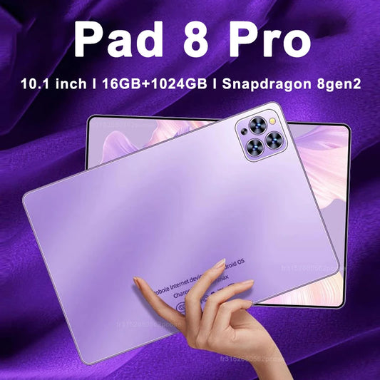 Original Pad 8 Pro Tablet 10.1 inch HD Android 13 8gen2 16GB+1024GB