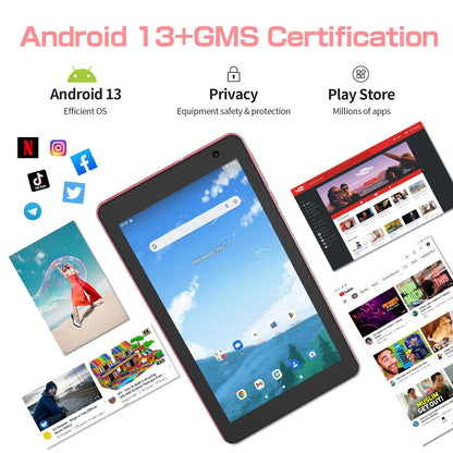 8 Inch Tablet Android 13, 8GB(4+4 Expand) RAM 64GB ROM,1TB