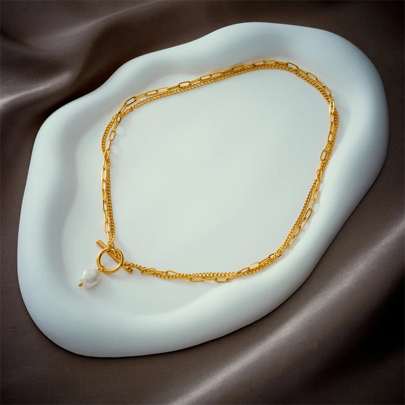 Large Pearl Pendant Necklace