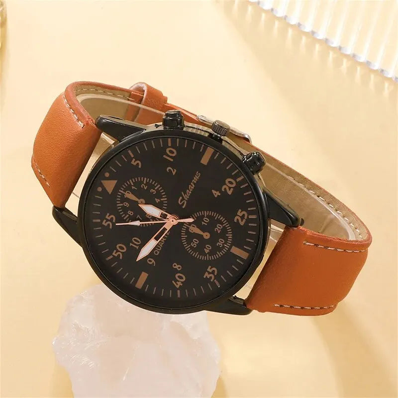New Mens Watch Luxury Bracelet Set
