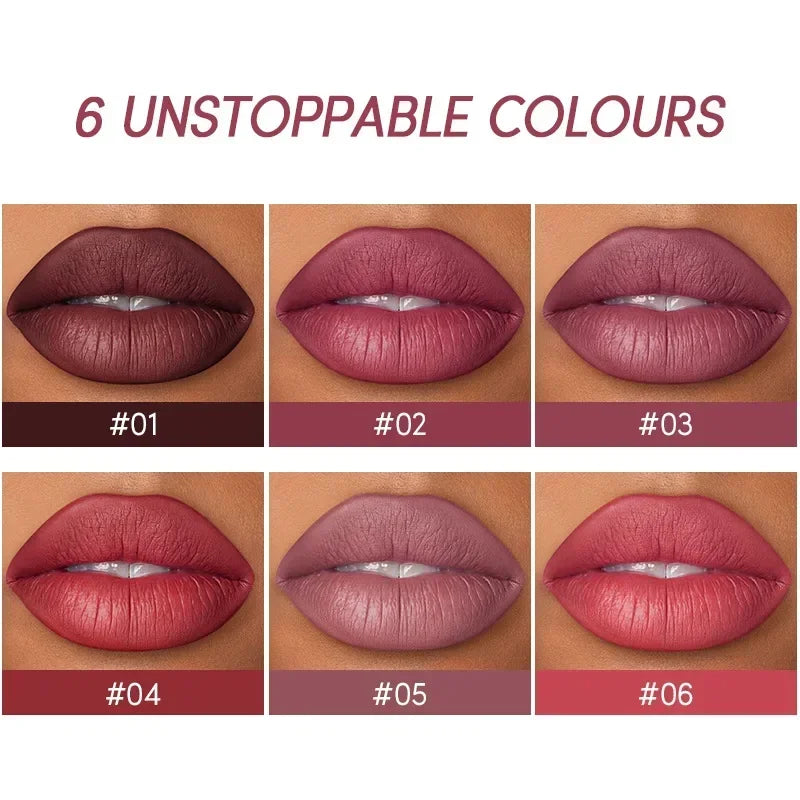 2 In 1 Matte Satin Lipstick Set Lip With Liner Pencil