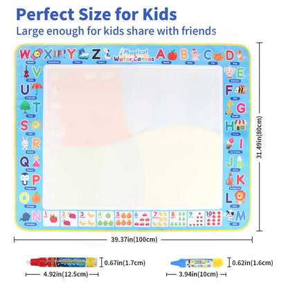 Montessori Magic Water Drawing Mat with Reusable Magic Pens