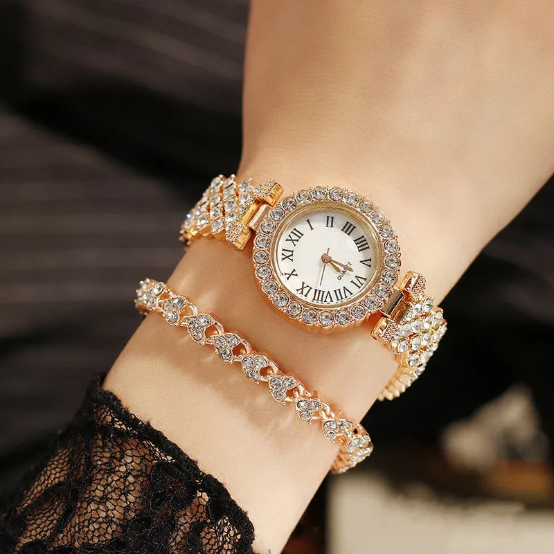 Women’s Luxury Diamonte watch and bracelet