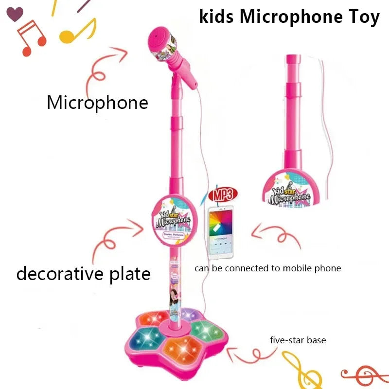 Kids Microphone with Stand Karaoke Song Music