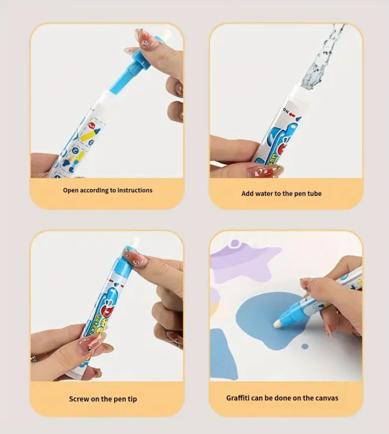 Montessori Painting Magic Water Drawing Mat With Reusable Magic Pens