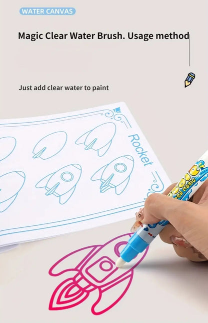 Montessori Painting Magic Water Drawing Mat With Reusable Magic Pens
